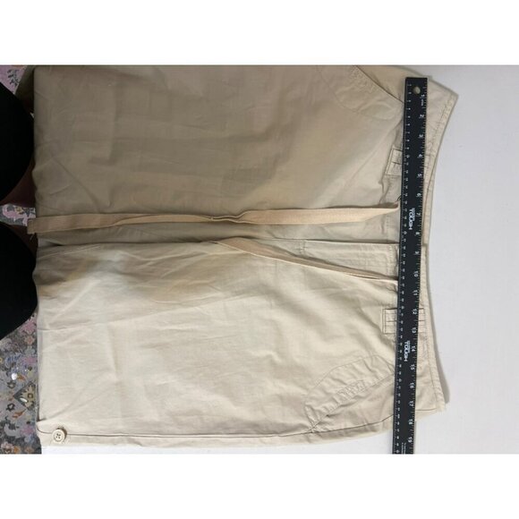 St. John's Bay Stretch Sz 14 Khaki Adjustable Length Crop Lightweight Pants - Picture 6 of 8